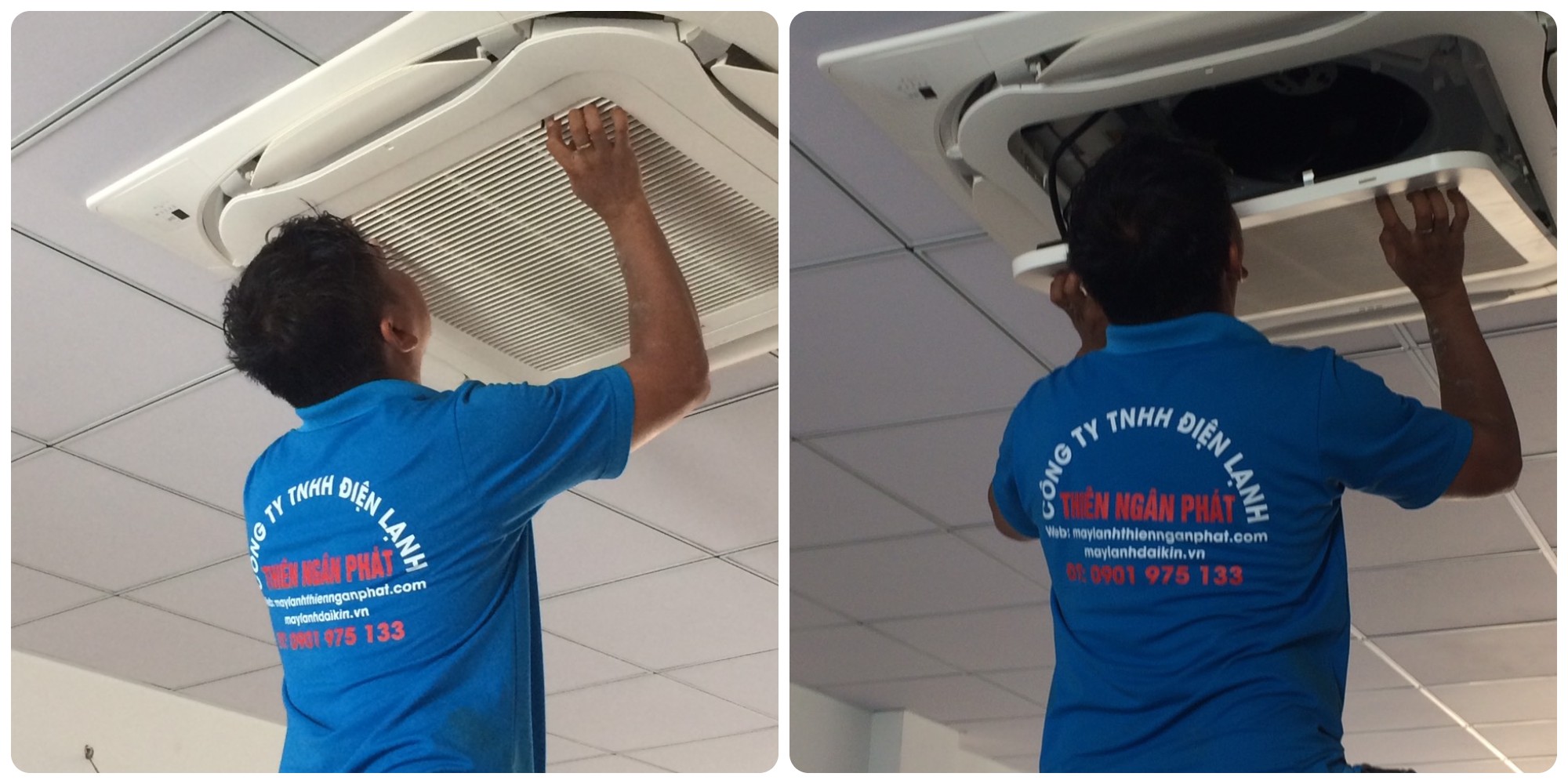 Thi công lắp đặt máy lạnh âm trần Daikin cho Khách Hàng