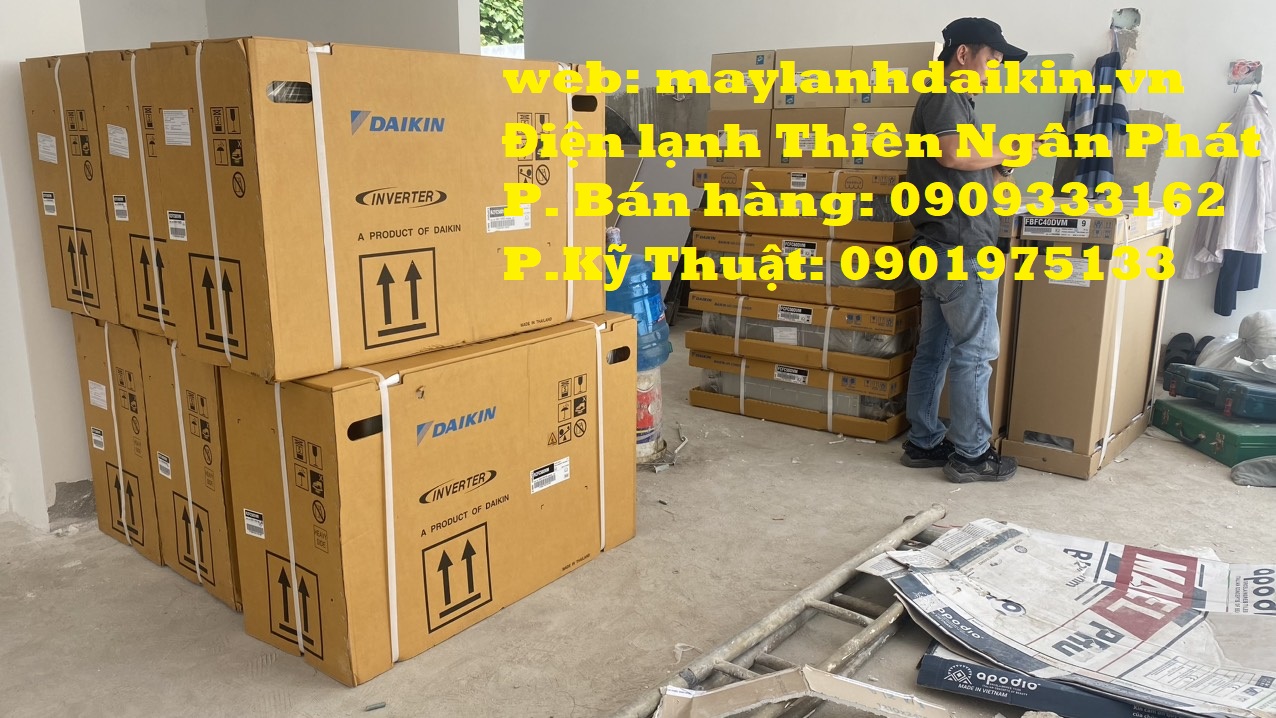 Giao lô máy lạnh Daikin tại công trình 