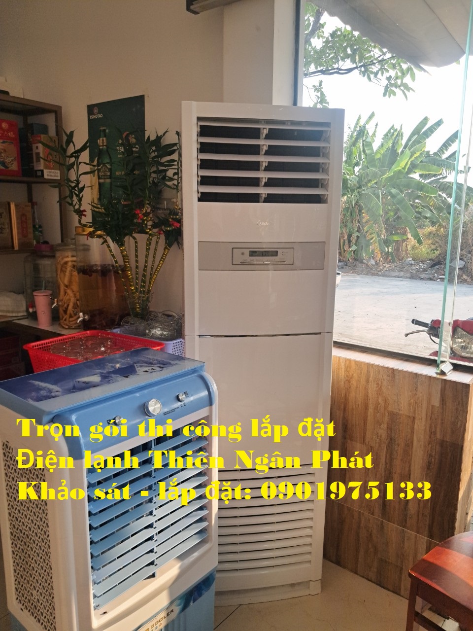 Trọn gói lắp đặt máy lạnh tủ đứng cho khách hàng