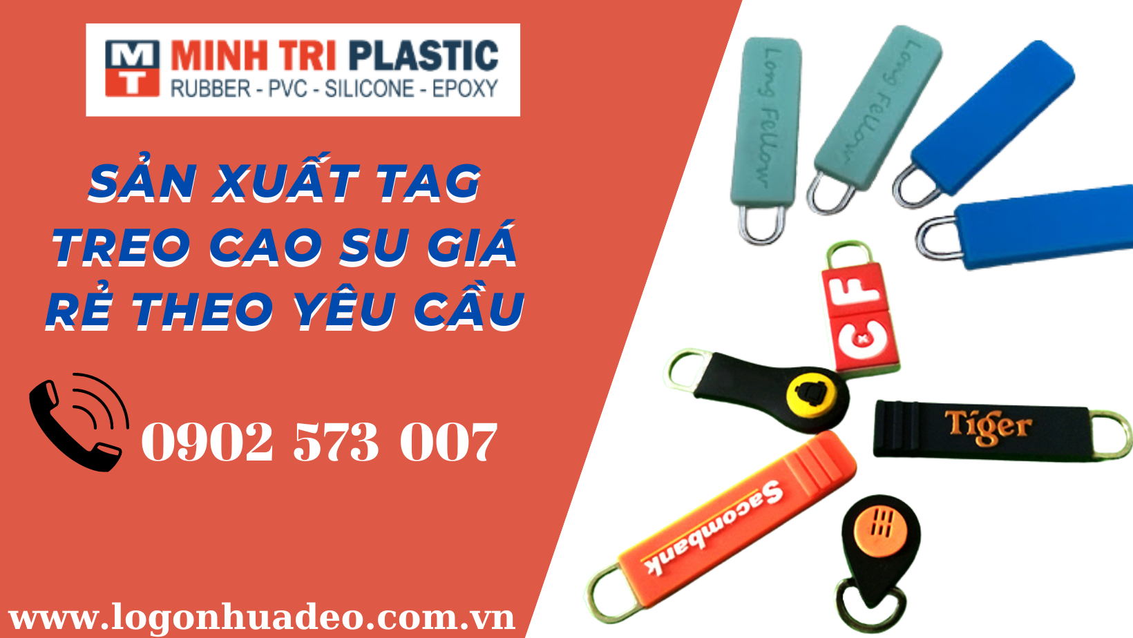 Sản xuất tag treo cao su theo yêu cầu