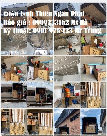 Công tác giao hàng máy lạnh cho khách hàng