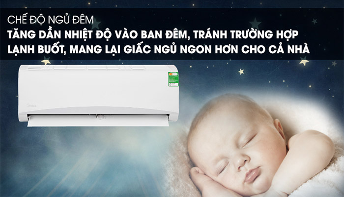 Chế độ ngủ đêm điều hòa Midea