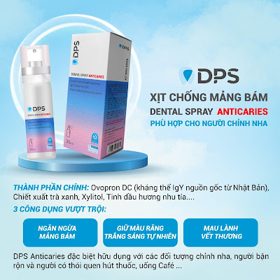 Ảnh: Xịt nha khoa DPS Anticaries ứng dụng kháng thể Ovopron DC trong điều trị dự phòng sâu răng, IgY đặc hiệu chống lại vi khuẩn S. Mutans