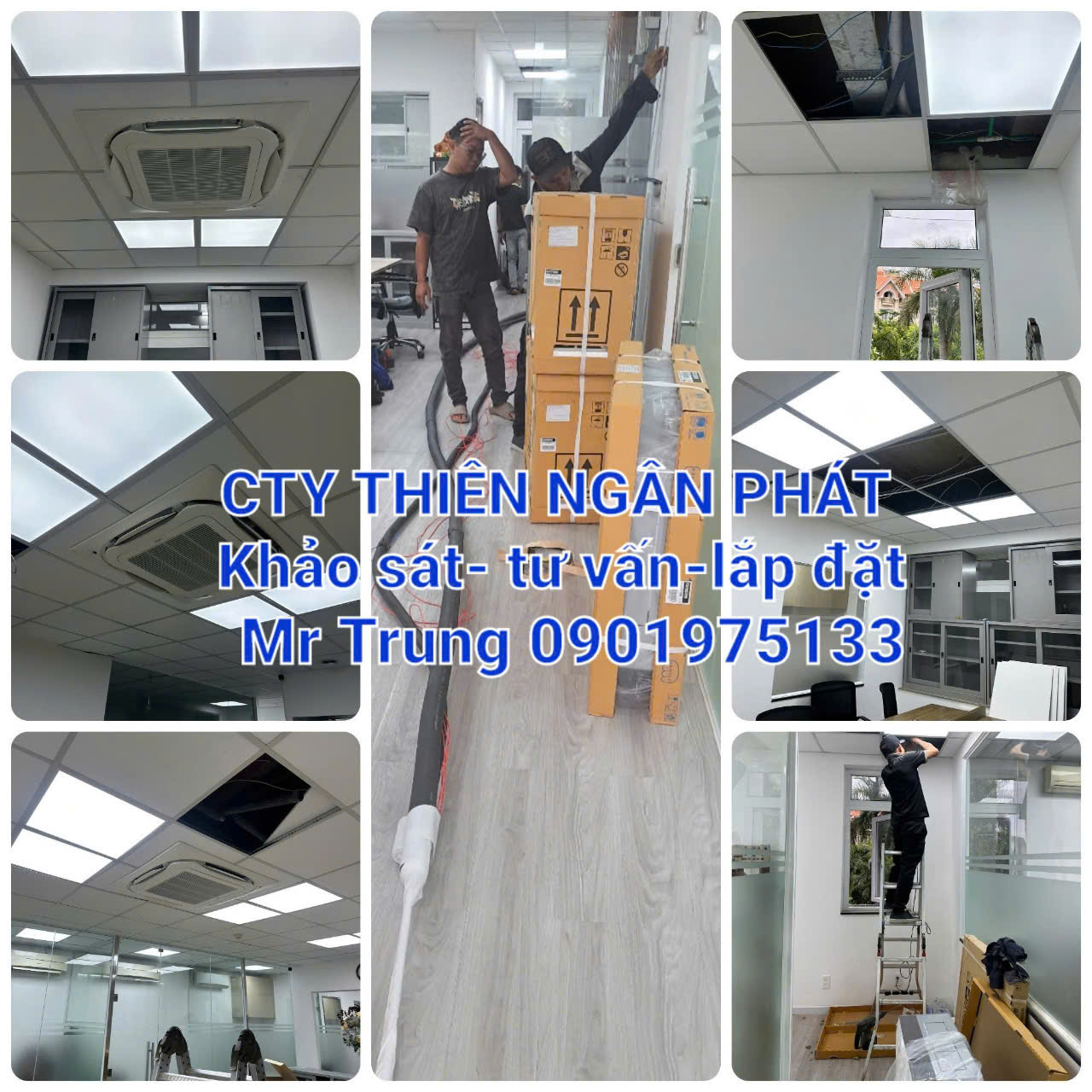 Thi công máy lạnh âm trần cho khách hàng tại QUẬN 7- HCM