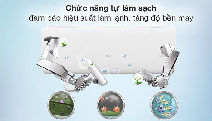 Điều hòa LG tự động làm sạch