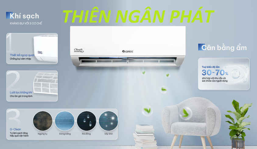 Thiên Ngân Phát đại lý phân phối máy lạnh treo tường Gree giá sỉ