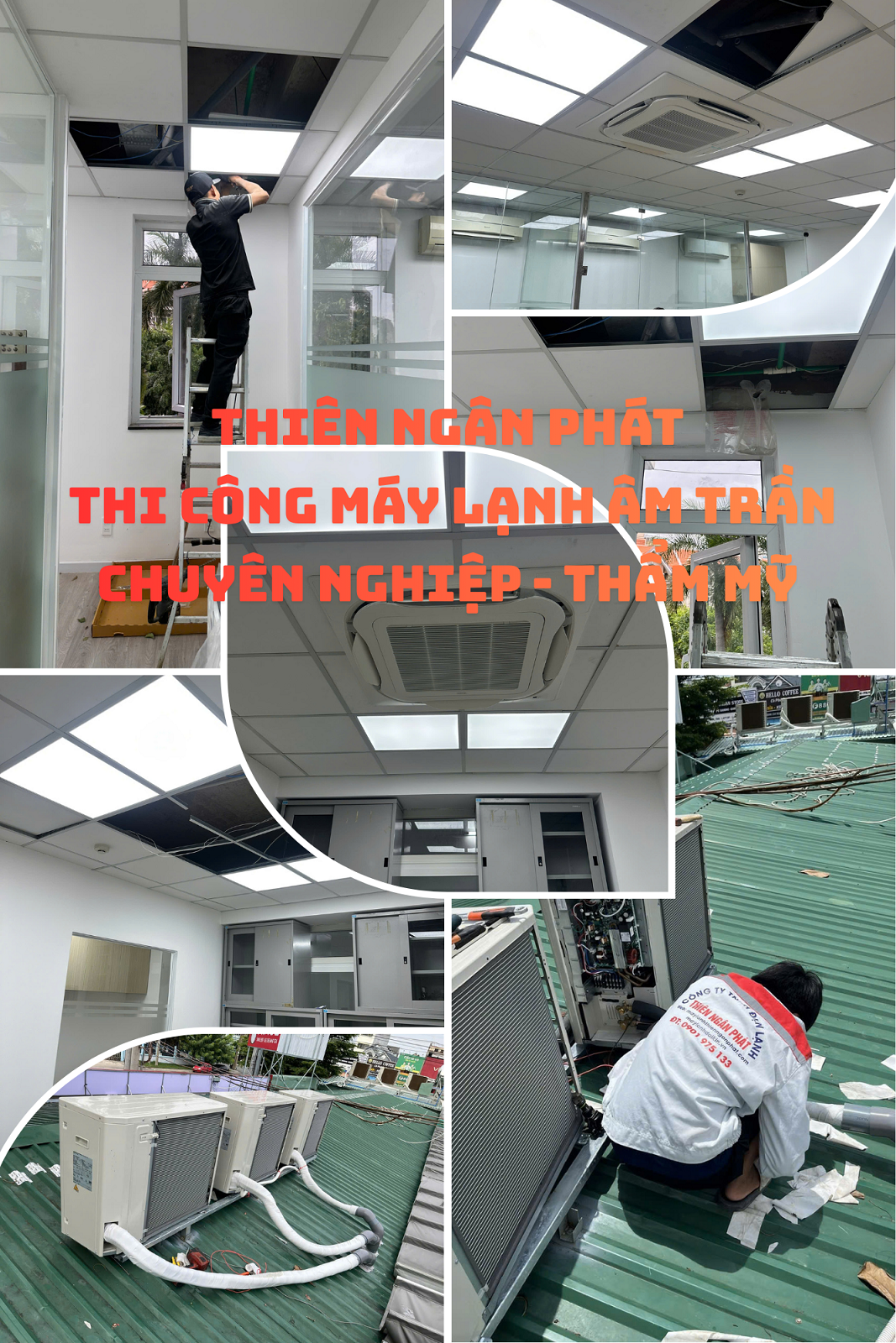 Quy trình lắp đặt máy lạnh âm trần cho văn phòng công ty tại HCM - Thiên Ngân Phát