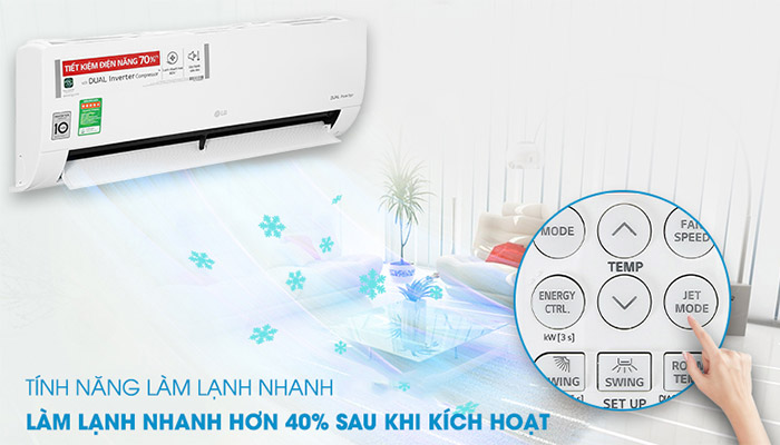 Điều hòa LG 2023 làm lạnh nhanh chóng