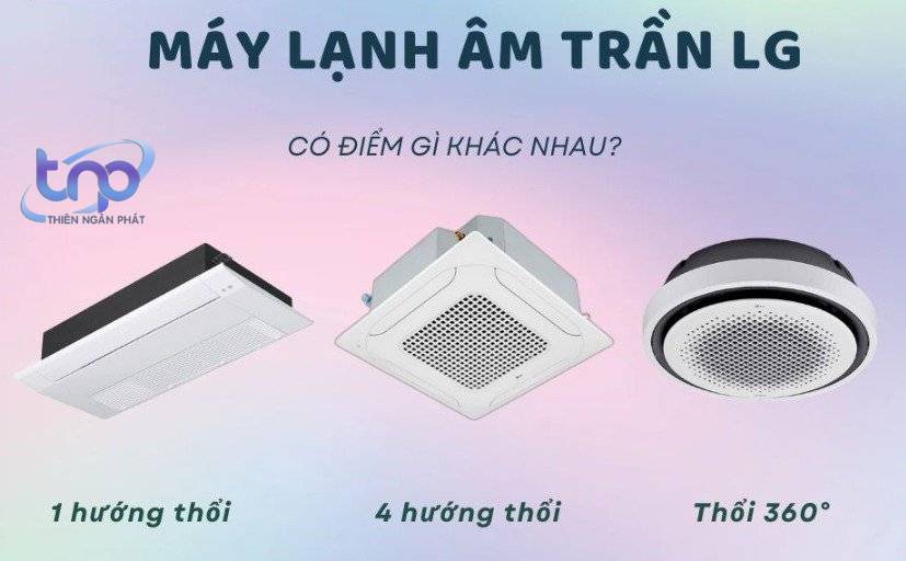 Phân biệt 3 mẫu máy lạnh âm trần LG hiện nay 