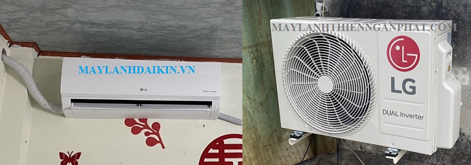 Hình ảnh lắp đặt thực tế máy lạnh treo tường LG