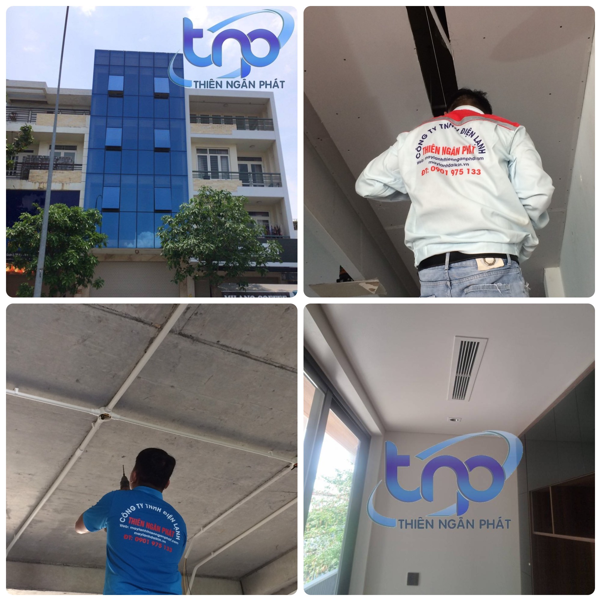 Công trình lắp đặt máy lạnh cho khách hàng tại Q.2- HCM