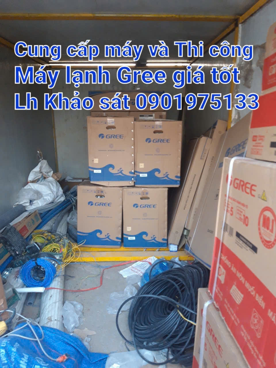 Cung cấp và thi công lô máy lạnh Gree tại Bình Phước cho khách hàng