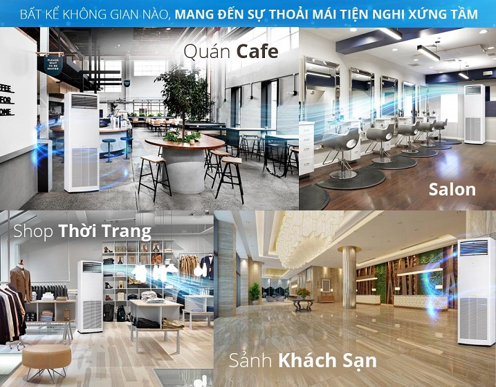 Máy lạnh tủ đứng có thiết kế tiện nghi cho người dùng