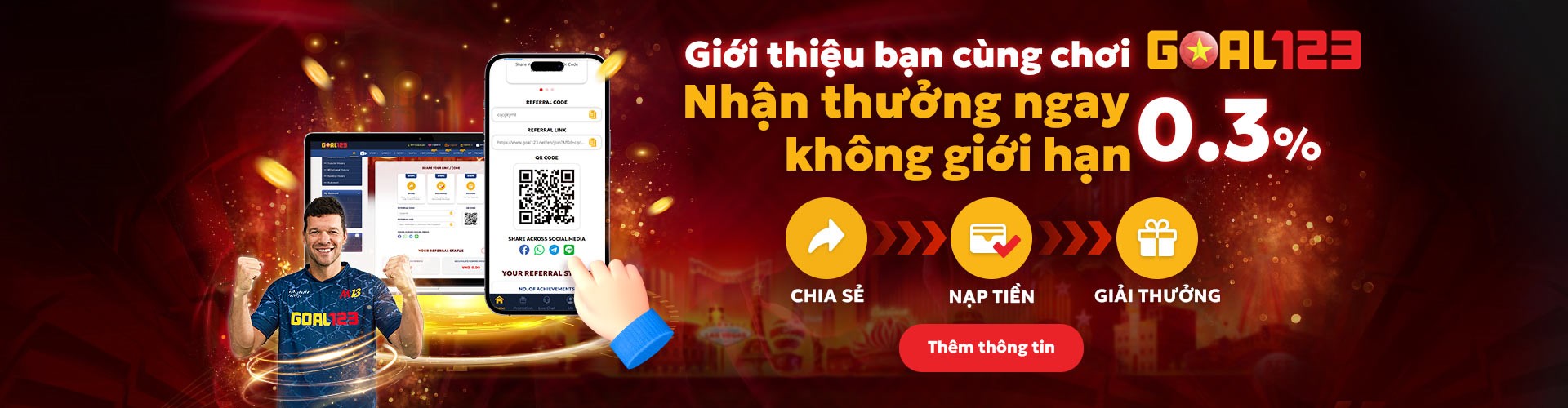 GOAL123 khuyến mãi MỜI BẠN HÔM NAY, NHẬN NGAY TIỀN CƯỢC