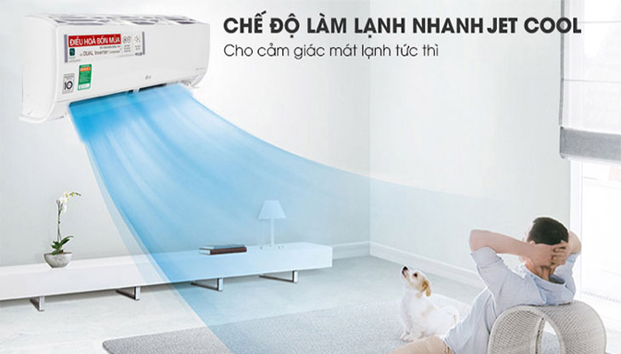 Điều hòa LG inverter làm lạnh siêu tốc