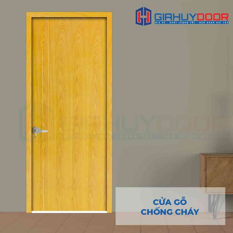 Cửa gỗ chống cháy GCC MDF Veneer P1R2 ash