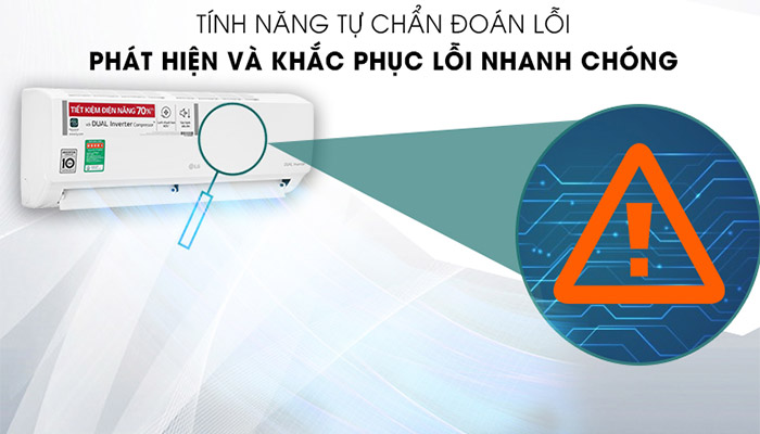 Điều hòa LG tự động báo lỗi