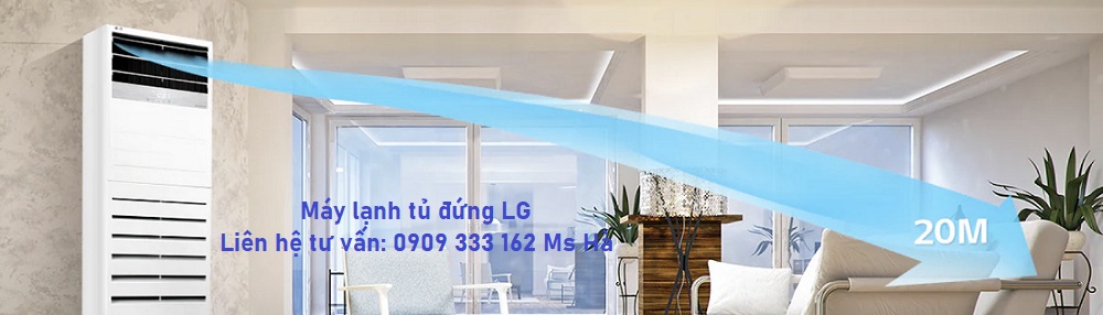 Máy lạnh đặt sàn LG với luồng gió mạnh mẽ