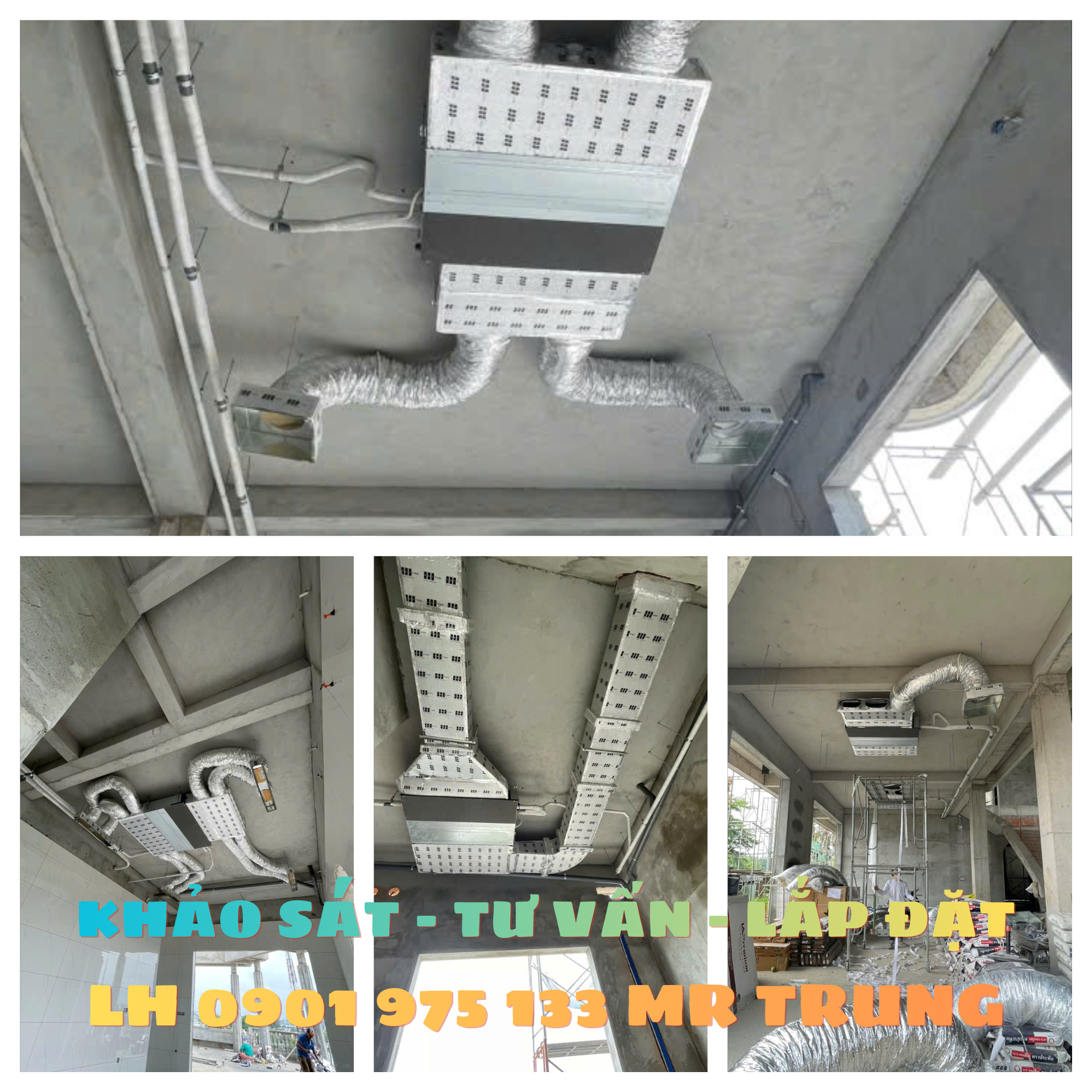 Thi công lắp đặt máy lạnh giấu trần nối ống gió chuyên nghiệp 