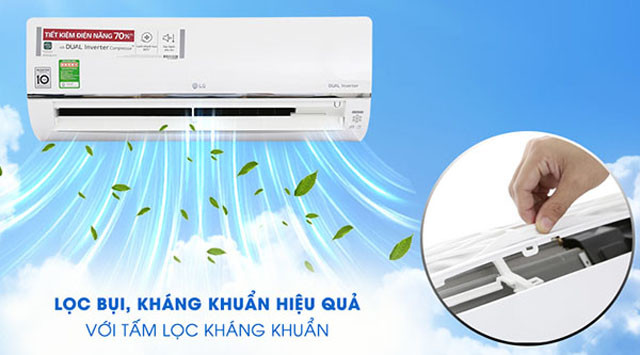 Máy lạnh treo tường inverter LG có thêm chức năng lọc bụi bẩn