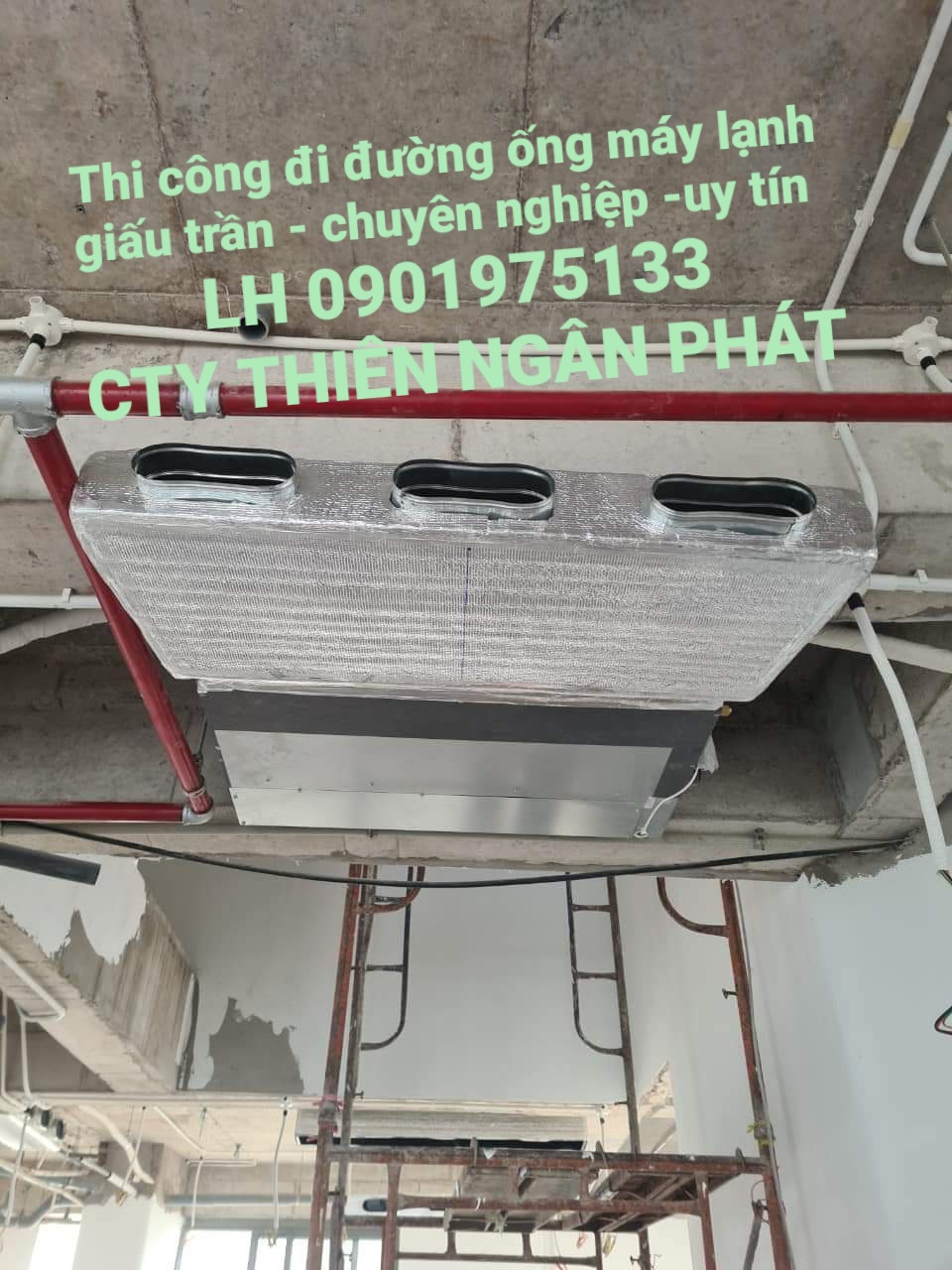 Thi công máy lạnh giấu trần