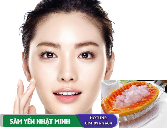 Làm đẹp da với món yến sào chưng đu đủ