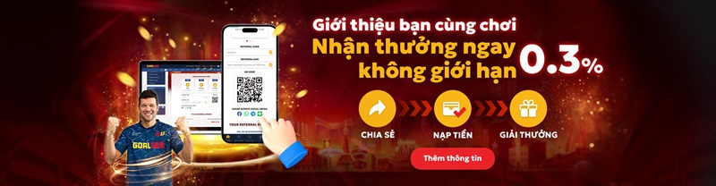GOAL123 khuyến mãi: MỜI BẠN HÔM NAY, NHẬN NGAY TIỀN CƯỢC