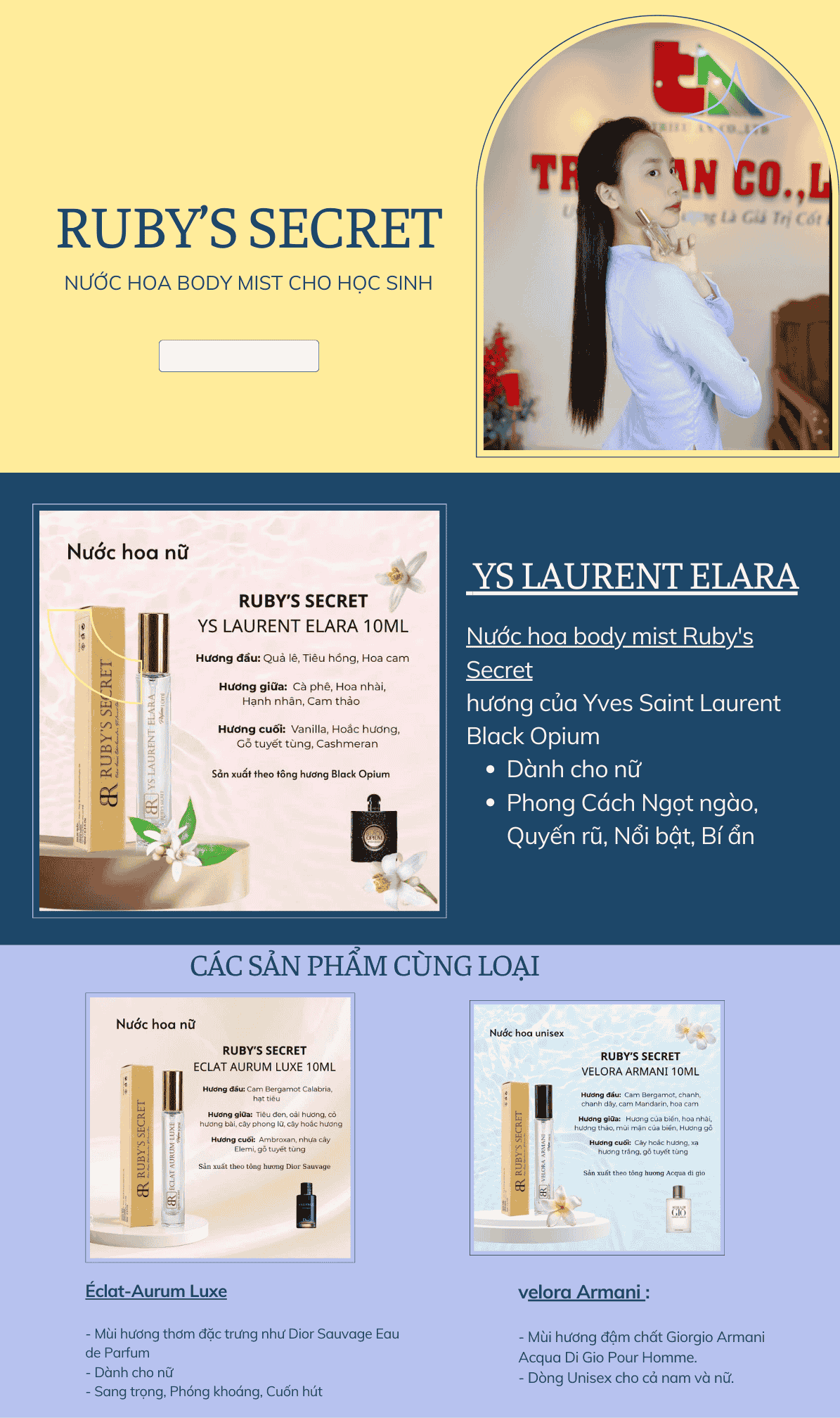 Nhà phân phối nước hoa - nước hoa boby mist dòng cao cấp thương hiệu Ruby's Secret