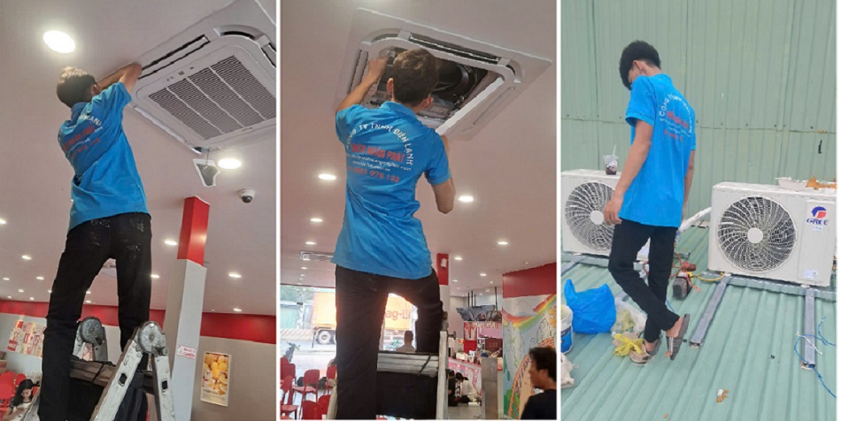 Thiên Ngân Phát - Thi công trọn gói lắp đặt máy lạnh Gree cho quán cafe chuyên nghiệp 