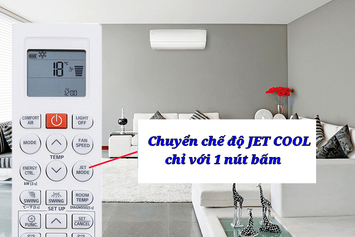 Chế độ Jet Cool của máy lạnh LG