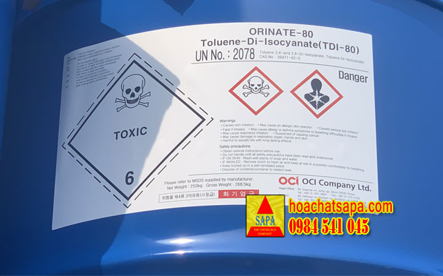 ORINATE-80 Toluene-Di-Isocyanate (TDI-80) ORINATE-80 Toluene-Di-Isocyanate (TDI-80)