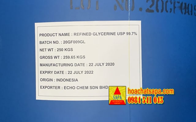 Refined Glycerine 99,7% (indonesia) Refined Glycerine 99,7% (indonesia)