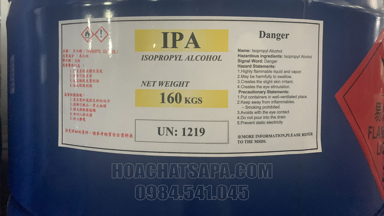 Cồn IPA Taiwan (Isopropyl Alcohol) Cồn IPA Taiwan (Isopropyl Alcohol)