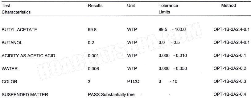 Butyl Acetate (BAC) PETRONAS - Dầu Chuối Công Nghiệp Butyl Acetate (BAC) PETRONAS - Dầu Chuối Công Nghiệp